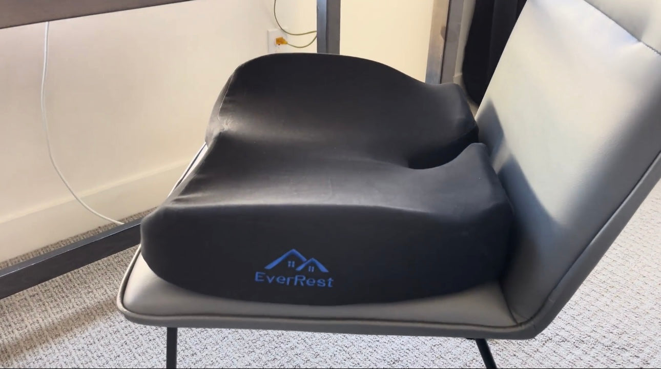 Pressure relief ergonomic seat cushion