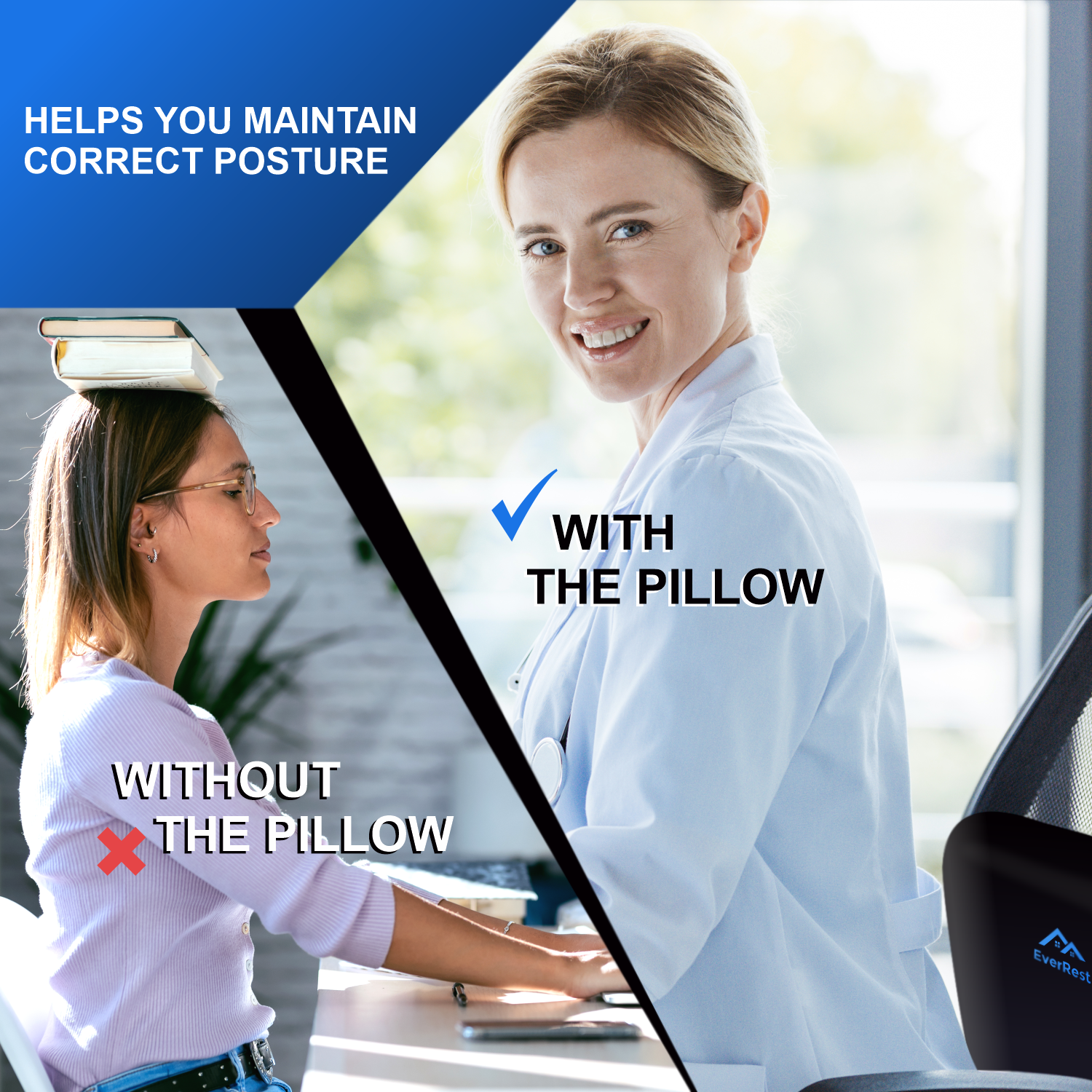 lower back support pillow correct posture
